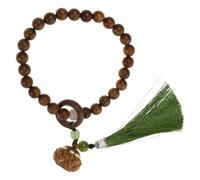Lurrose Floral Sachet Crafted from Rustic Beads Featuring An Elegant Tassel Meditation Practices Unisex Prayer Bead Bracelet for Peaceful Moments