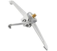 Lurrose Foldable Tripod Tabletop Selfie Camera Holder for Smartphone and Portable Gas Tank, Stable without Shaking Easy to Install Aluminum Alloy Silver Compact Design for Live Streaming