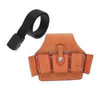 Lurrose Gardening Tool Waist Bag Adjustable Nylon Tool Belt Sturdy Leather Storage Pouch
