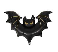 Lurrose Giant Inflatable Black Bat Balloon for Halloween Party Decoration Spooky Matte Foil Bat for Haunted House Photo Background and Table Centerpiece Creepy Birthday Prop