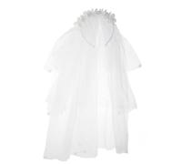 Lurrose Girls First Communion Veil Headband Flower Pearl Veil Hair Vine for Kids Bridal Shower Chucky Costume Wedding First Communion