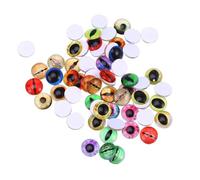 Lurrose Glass Dome Tiles Flat Back 60 Pcs Half Round Mixed Style Waterproof Easy to Stick Round Tiles for DIY Jewelry Design and Crafting Supplies
