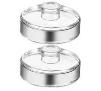 Lurrose Glass Fermentation Weights and Making Sauerkraut for Wide Mouth Jars 2pcs with Smooth Surface for Fermented Veggies for Kitchen Fermentation