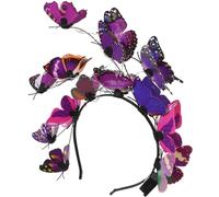 Lurrose Glow the Dark Butterfly Headband for Women with Comfortable Plastic and Iron Material, Unique Design Featuring Glowing Effect, for Parties and Concerts
