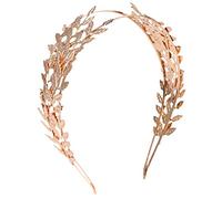 Lurrose Gold Leaves Crown Roman Laurel Grecian Goddess Headband Greek Roman Leaf Wedding Headpiece for Brides Girls Women (Golden)