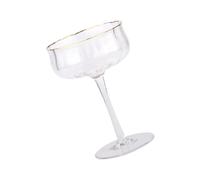 Lurrose Golden Rimmed Glass Goblet Elegant Crystal Cocktail Cup for Parties Weddings Birthdays Stylish Glassware for Juices and Cocktails Easy to Clean Household Drinkware