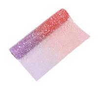 Lurrose Gradient Snow Dot Mesh Tulle Wrapping Paper for Flower Bouquets Floral Mesh Wrap Crafting Supplies Flower Tulle for DIY Wedding Bouquet Packaging