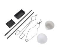 Lurrose Graphite Crucible Smelting Kit with Heat Resistant Tongs, High Temperature Metal Melting Set for Gold, Silver, Brass Casting, Benchtop Jewelry Melting Furnace Accessories