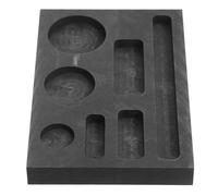 Lurrose Graphite Ingot Mold 7-Slot Graphite Casting Mold for Metal Melting for Casting Copper and Precious Metals