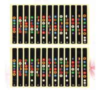 Lurrose Guitar Fretboard Stickers Helps Master the Fretboard for Learning 10pcs Black Pvc Easy to Install and Remove for Acoustic and Electric Guitars