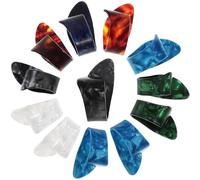 Lurrose Guitar Picks Thick Picks Xylonite Nylon 12pcs Comfortable to Wear and Reduce Slipping Acoustic Pack for Electric Guitar Beginners