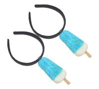 Lurrose Hair Accessories with Realistic Design Polyethylene 2pcs Ice Cream Headbands Lightweight and Comfortable Novelty for Women for Outdoor Fun and Daily Activities