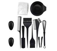 Lurrose Hair Coloring Kit Hair Dye Tools Plastic Black Reusable Anti-Static Heat-Resistant