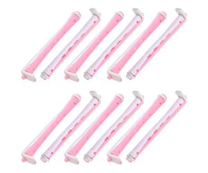 Lurrose Hair Perm Rods Plastic 12Pcs Portable Small Curlers for Tight Curls Vintage Volume Suitable for Home and Salon Use