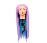 Lurrose Hairdressing Mannequin Head for Braids Making and Hair Extension, Beige Colour with High Temperature Silk and Plastic Material, Long Serving Life Beauty Salon Training Head