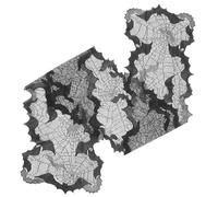 Lurrose Halloween Lace Table Runner Bat and Spider Web Design Gothic Black Lace Tablecloth for Halloween Party Decorations Table Mat