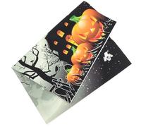 Lurrose Halloween Photo Backdrop Vinyl Cloth with Realistic Pumpkin, Bat, Moon and Ghost Design, Soft-touch and Light Weighted Material, for Parties and Home Decoration