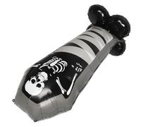Lurrose Halloween Spooky Factor Aluminium Foil Balloons Coffin Skull and Shaped for Quick and Easy Setup Enhances Halloween Parties for Party Scenes Decoration