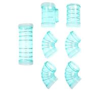 Lurrose Hamster Cage DIY Tunnel Plastic Maze Tubes Easy to Install outside The Cage Playground Accessory for Small Pets