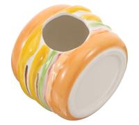 Lurrose Hamster Small Pet Hiding House Summer Hamster Nest Cooling Ceramic Burger Shaped Hideout for Breeding Pets and Gift for People Who Have Small