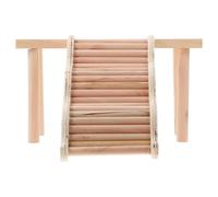 Lurrose Hamster Wooden Platform with Ladder for Small Pets Like Chinchillas Gerbils and Rats Providing Stable Play Area