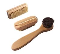 Lurrose Hand Cleaning Brush Set Compact and Lightweight Design 3pcs with Synthetic Bristles Includes Rectangular, Oval, and Handle Facial Brushes for Well-groomed Hands and Feet