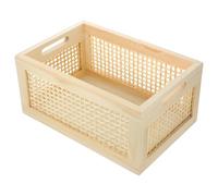 Lurrose Handmade Bamboo Weaving Storage Basket with Large Capacity and Practical Wood Material, Desktop Organizer for Storing Household Items or Toilet Paper