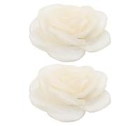 Lurrose Handmade Fabric Rose Shoe Clips for Women, Detachable Floral Shoe Buckles, Elegant Alloy and Cloth Material, for Daily Wear and Party Accessories, 2pcs Pack