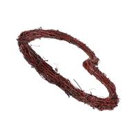 Lurrose Handwoven Rattan Heart Wreath Pendant DIY Wall Decor for Garden Party Rustic Hanging Ornament Easy Install Natural Vine Craft for Cozy Home and Event Decoration