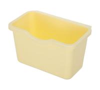 Lurrose Hanging Kitchen Garbage Can Wall Mounted Waste Bin Food Compost Holder Small Plastic Trash Bin for Cabinet Bedroom Bathroom Office Light Yellow