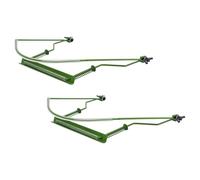 Lurrose harmonic holder 2pcs Adjustable Metal Neck Brace for 10-hole Mouth Organ, Hands-free Harp Holder for Musicians Playing and Practice