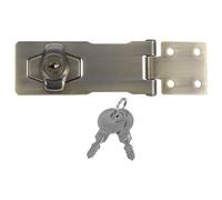 Lurrose Hasp Latch Cabinet Lock Stainless Steel Iron Padlock with Installation Screws Lock Plate Sleek Modern Glossy Finish Reliable Versatile Application for Cabinet Doors Drawers