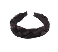 Lurrose Headband Thicken Braid Headband Hairband Vintage Padded Hair Hoop Stylish Hair Accessories for Women (Black)
