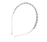 Lurrose Headband White Design with Elegant Crystal Bridal Flower Lightweight Alloy Accessory Thanksgiving, Luxurious Floral Headpiece or Hair for Wedding for Women
