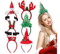 Lurrose Headbands Holiday and Lightweight Christmas Comfortable Set 6pcs for Design Festive Hair Hoops Plastic Nonwoven Charm Accessories Group Parties