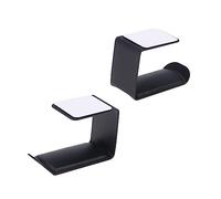 Lurrose Headphone Holder Headset Holder Rack Universal Metal Wall Mount with Space-Saving Design for Cyber Cafe and Wall Cabinets in Black