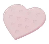 Lurrose Heart Shape Eyelash Extension Holder Glass Pallet with 12 Compact Heart-shaped Slots for Personal Eyelash Extension and Beauty Salon Use Easy to Carry