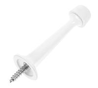 Lurrose Heavy-Duty Solid White Wall-Mounted Door Stopper with Soft Rubber Head Floor and Wall Protector for Office and Home Security Floor Mounted Door Stop