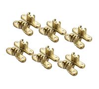 Lurrose Hidden Alloy Door Hinges with Smooth and Non-Scratching Hands 6pcs Sturdy Concealed Folding Hinges for Worktops and Doors for Upscale and