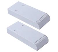 Lurrose Hidden Desk Bottom Storage Box 8.66X3.54X1.38 Inch 2 Pack Adhesive Pen Organizer under Desk Drawer for Office and School Supplies Grey