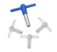 Lurrose High Torque Drum Key Set with Square Hole Tuning Wrench and Rubber Wrapped T Handle, Metal Drum Keys for Accurate Tuning and Drop Prevention, for Studio and Recording Rooms