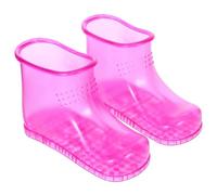 Lurrose High Tube Large Size Foot Soaking Shoes for Foot Spa in Rose Red Suitable for Uk Size to 11 for Home and Bathroom Use Random Style