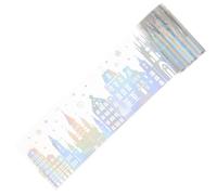 Lurrose Holographic Castle Scrapbooking Tape Roll Adhesive Decorative Tape for Journals and DIY Crafts Fairy Tale Themed for Creative Scrapbooking Supplies