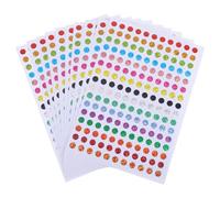 Lurrose Holographic Laser Mini Round Dot Stickers 0.6cm, Self-Adhesive Colour Coding Labels 1760 Pieces Per Pack, Multi-Colour Shiny Circle Stickers for Office, Classroom and Planner Use,