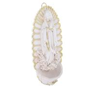 Lurrose Holy Water Font for Entrance Wall Catholic Religious Home Decor Hanging Ornament for First Communion and Confirmation Sacred Altar Decor for Catholic Homes
