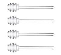 Lurrose Honey Stirring Spoons Set 4Pcs Glass Dipper Sticks for Tea Coffee and Jam Blending