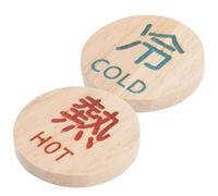 Lurrose Hot Cold Water Marking Sign Visible from A Distance 2pcs Material with Bright Notice and Lightweight Design for Restaurant and Commercial Use Suitable for Supermarket