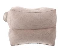 Lurrose Inflatable Foot Rest for Travel and Office, Grey Double-Layer Wear-Resistant Leg Cushion with Press Valve, Comfortable Height Adjustable Leg Pillow for Airplane and Desk Use