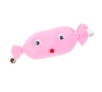 Lurrose Interactive Plush Candy Shape Cat Chew with Bell for Indoor Cats and Puppies, Soft Comfortable Touch Pet for Fun and Entertainment