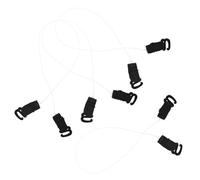 Lurrose Invisible Wig Elastic Thread, Hair Extension Fishing Line Clips, Black L Size, 4pcs, Seamless Undetectable Look for Special Occasions